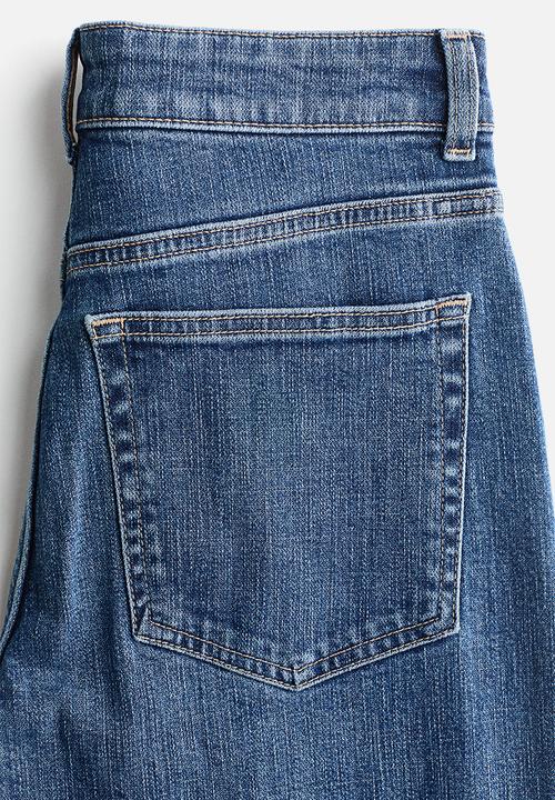 H&M - Wide high waist jeans - denim blue