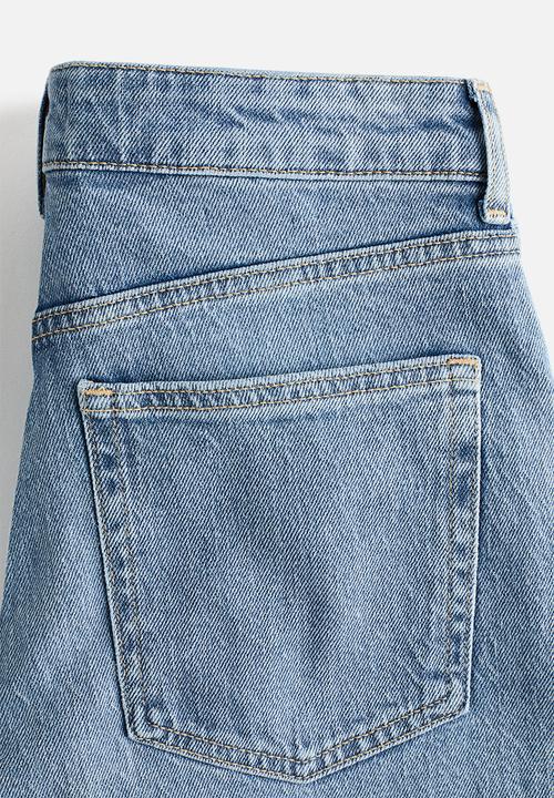 H&M - Wide high waist jeans - light denim blue