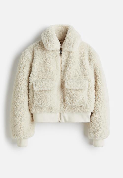 H&M - Fluffy jacket - light beige