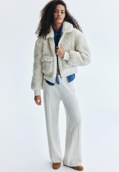 H&M - Fluffy jacket - light beige