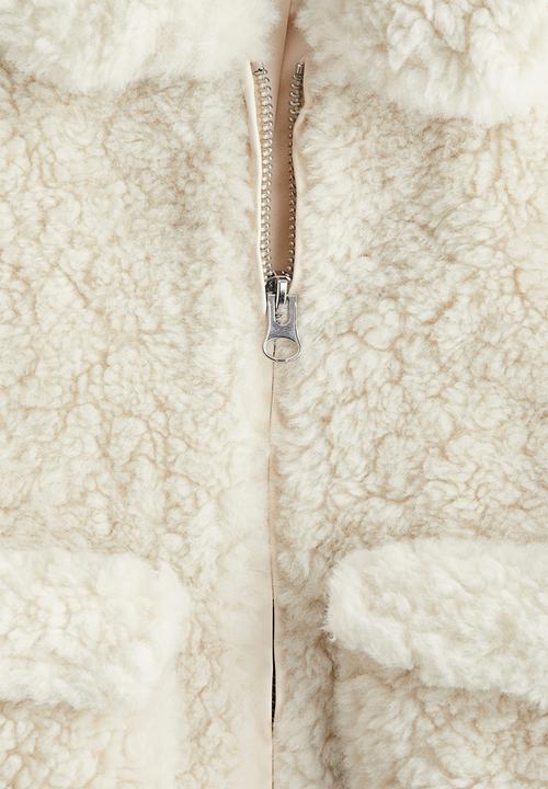 H&M - Fluffy jacket - light beige