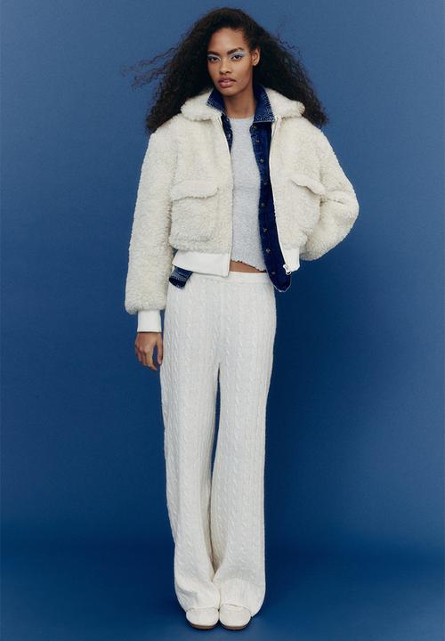 H&M - Fluffy jacket - light beige