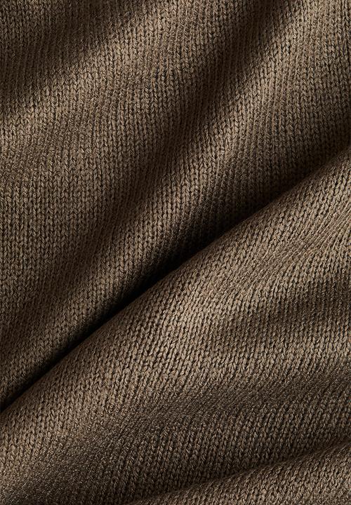 H&M - Off-the-shoulder jumper - dark mole