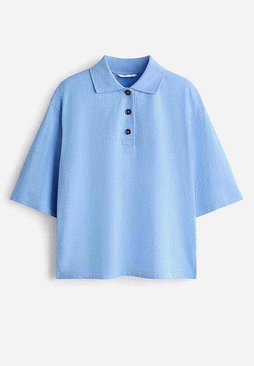 H&M - Cotton polo shirt - light blue
