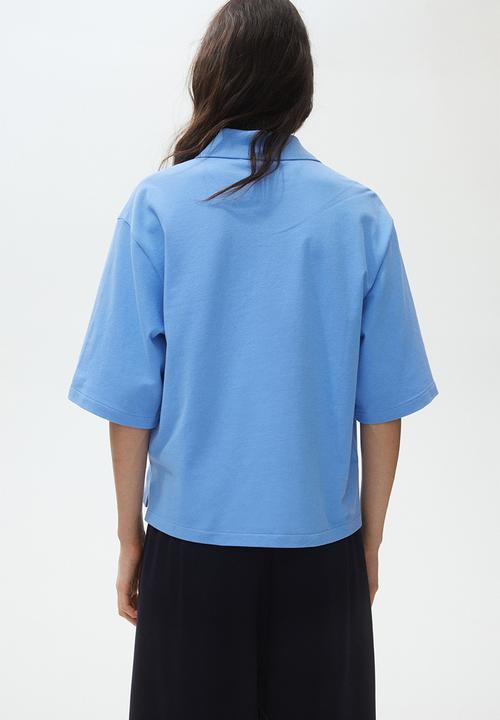 H&M - Cotton polo shirt - light blue