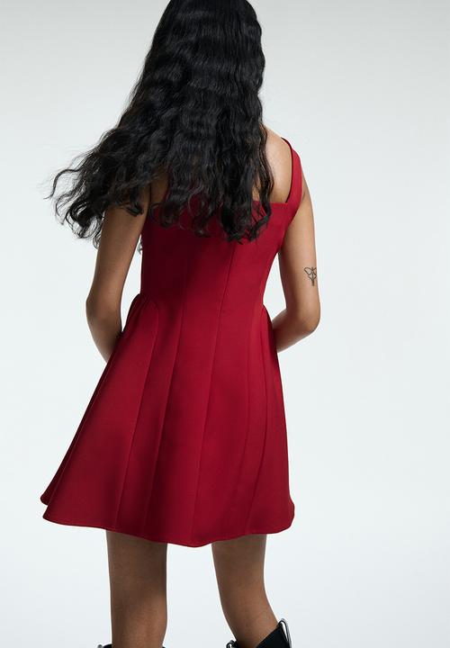 H&M - Flared-skirt dress - red