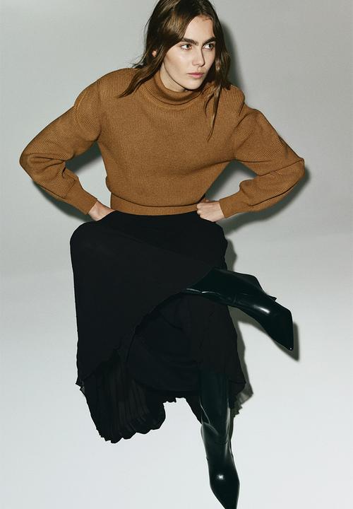 H&M - Pleated chiffon skirt - black