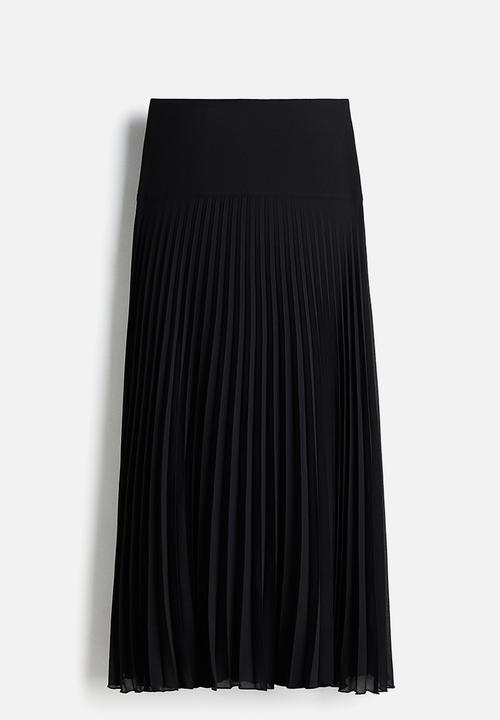 H&M - Pleated chiffon skirt - black