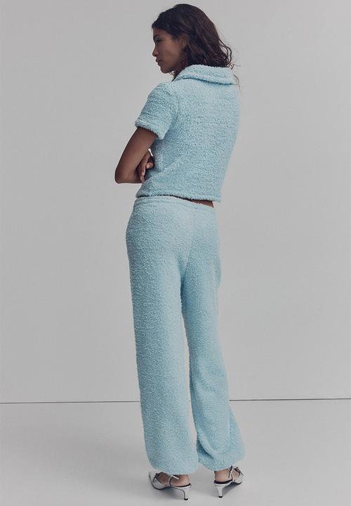 H&M - Fluffy sweatpants - light turquoise