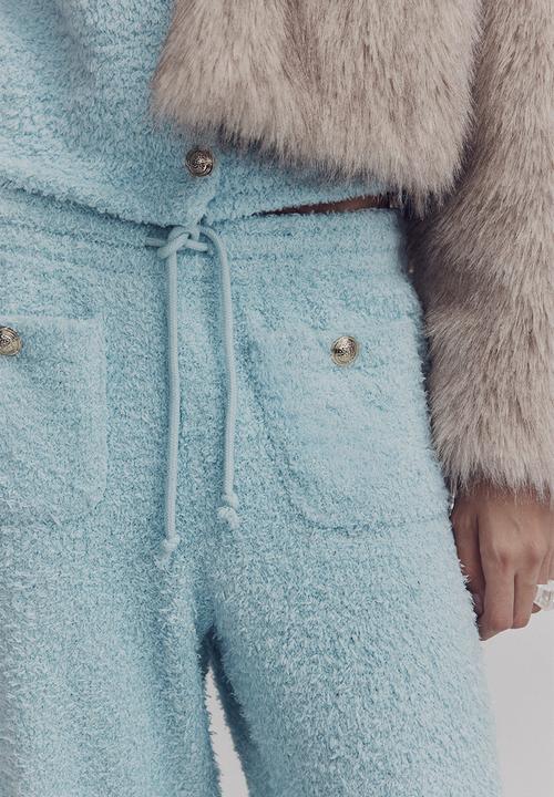 H&M - Fluffy sweatpants - light turquoise