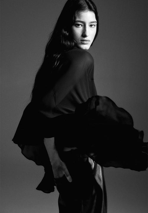 H&M - Flounced blouse - black