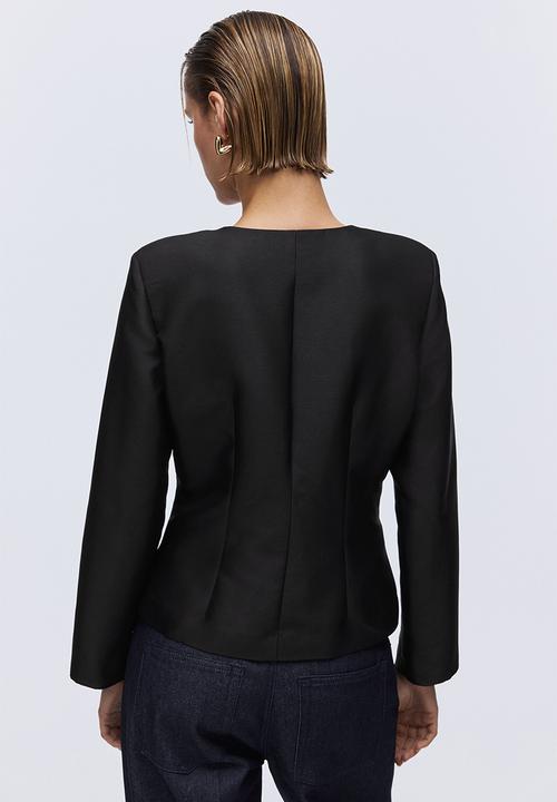 H&M - Square-neck blazer - black