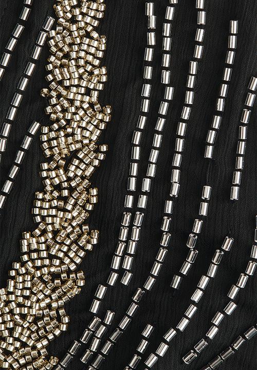 H&M - Embellished halterneck top - black