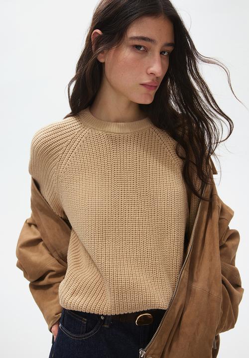 H&M - Short-sleeved jumper - beige