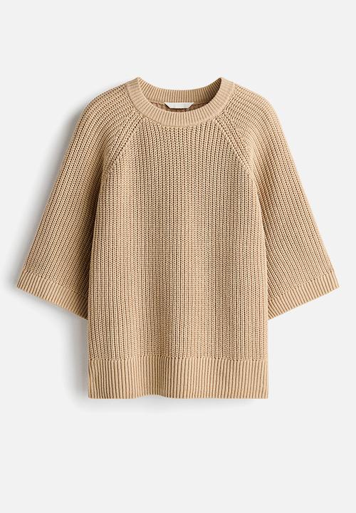 H&M - Short-sleeved jumper - beige