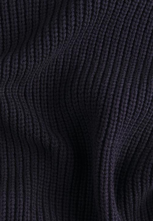 H&M - Short-sleeved jumper - navy blue