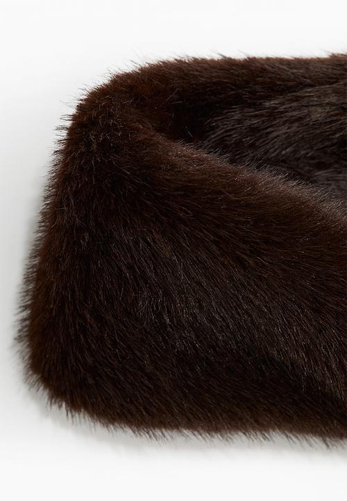 H&M - Fluffy headband - dark brown
