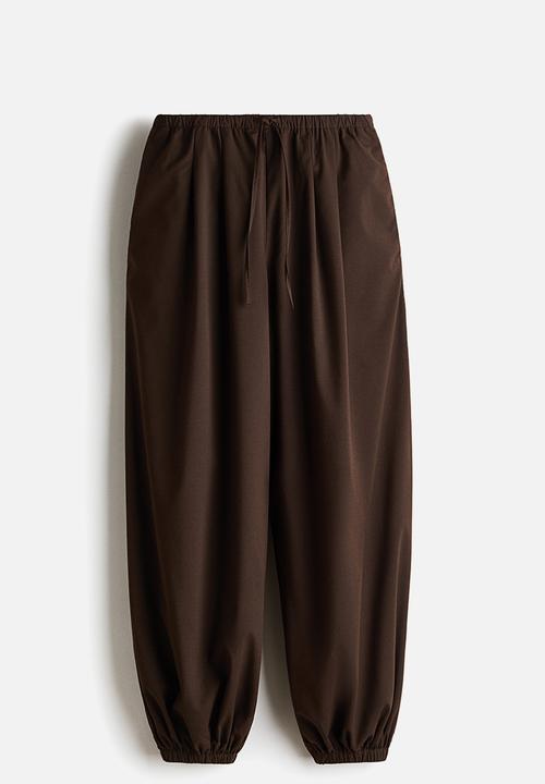 H&M - Balloon drawstring trousers - dark brown