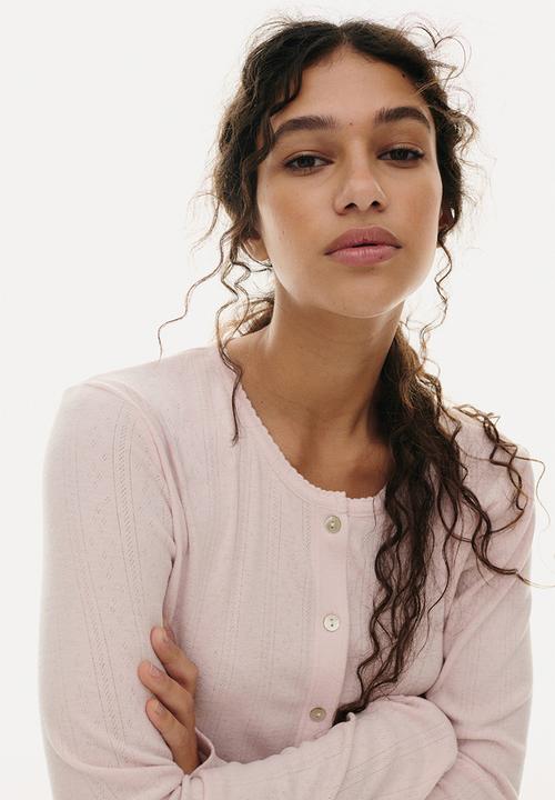 H&M - Pointelle jersey pyjamas - powder pink