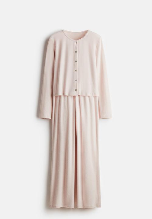 H&M - Pointelle jersey pyjamas - powder pink