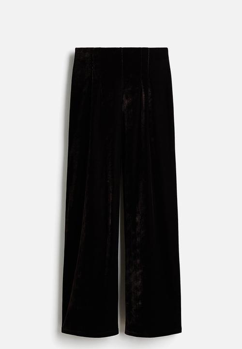 H&M - Velour trousers - dark brown