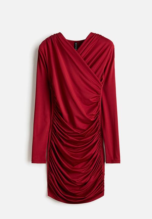 H&M - Draped jersey dress - red