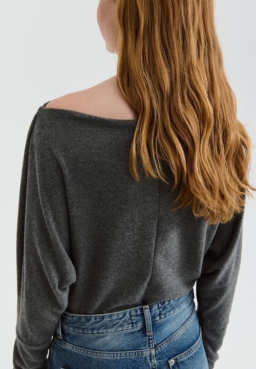 H&M - Dolman-sleeved top - dark grey marl
