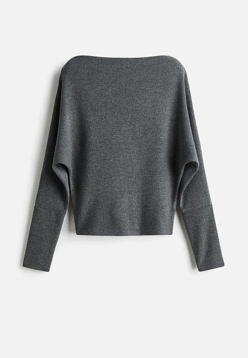 H&M - Dolman-sleeved top - dark grey marl