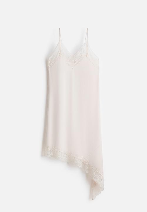 H&M - Lace-trimmed strappy dress - pale powder pink