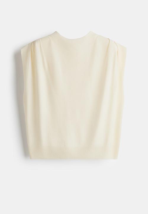 H&M - Fine-knit top - light beige