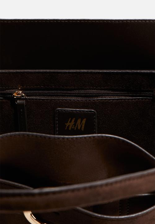 H&M - Strap-detail tote bag - dark brown