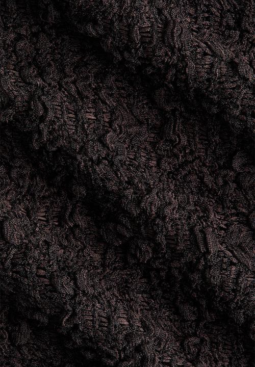H&M - Lace-look jersey top - dark brown