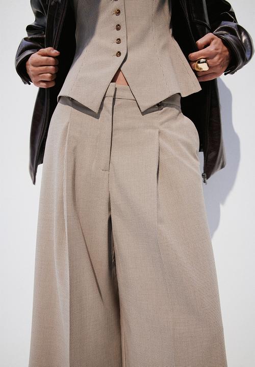 H&M - Cropped tailored trousers - beige
