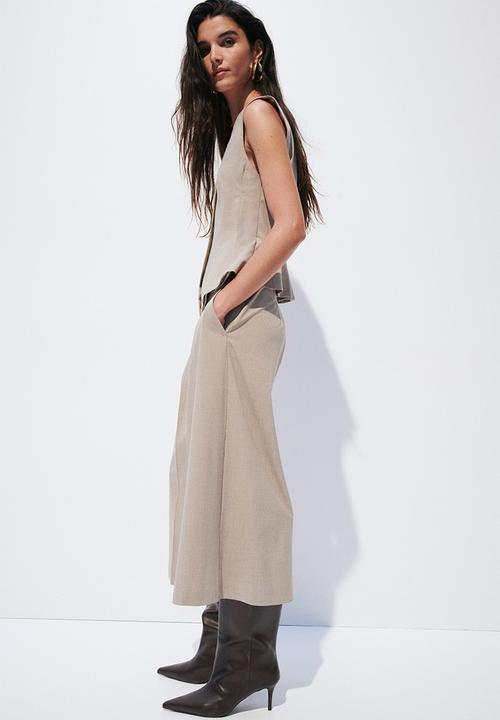 H&M - Cropped tailored trousers - beige