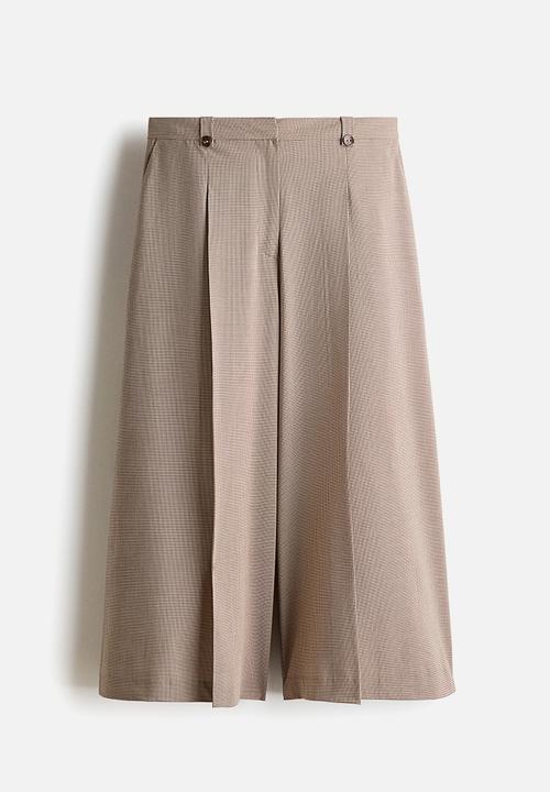 H&M - Cropped tailored trousers - beige
