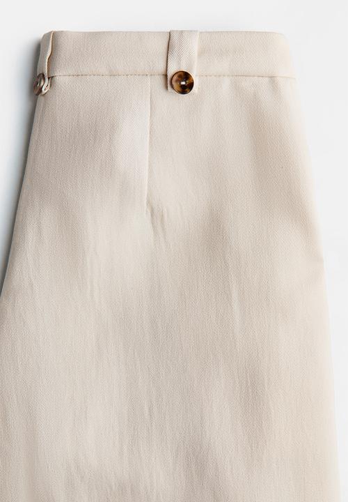 H&M - Cropped tailored trousers - light beige
