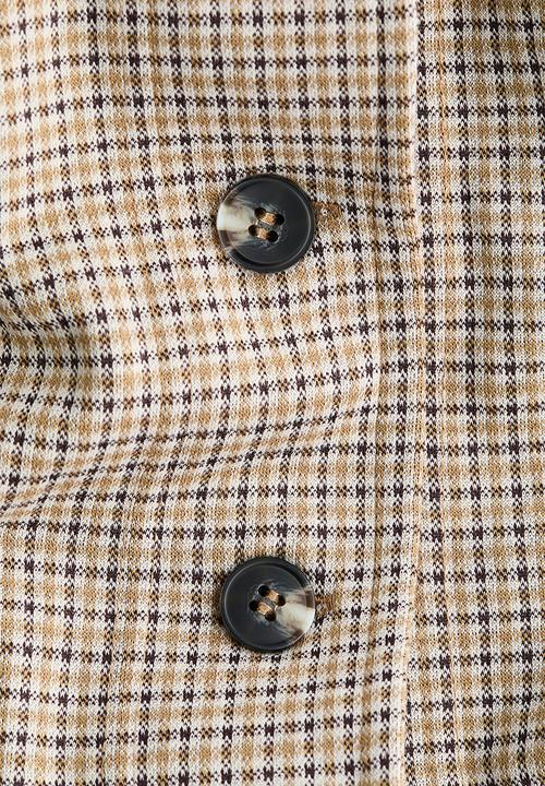 H&M - Jacquard-jersey waistcoat - beige/checked