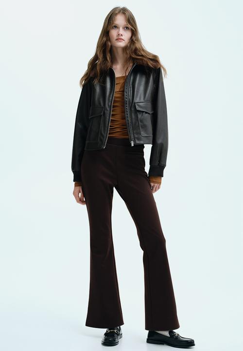 H&M - Flared trousers - dark brown