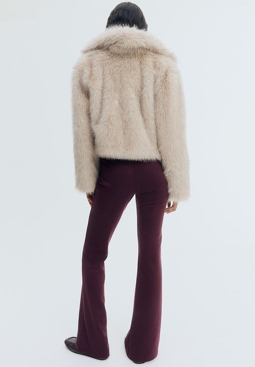 H&M - Flared trousers - plum red