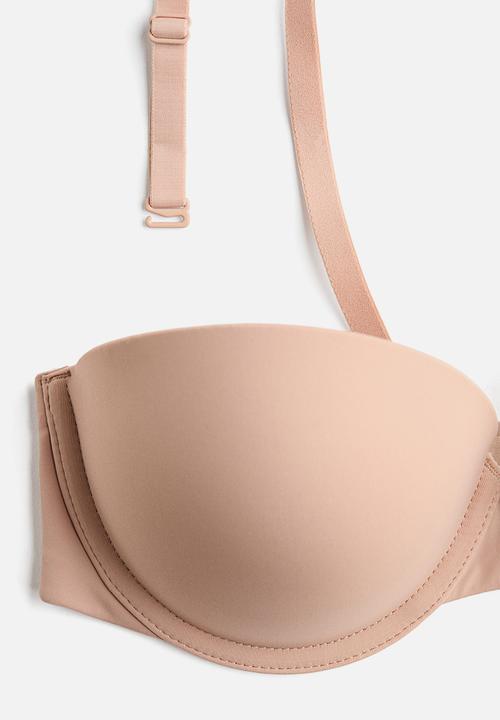 H&M - Push-up microfibre balconette bra - beige