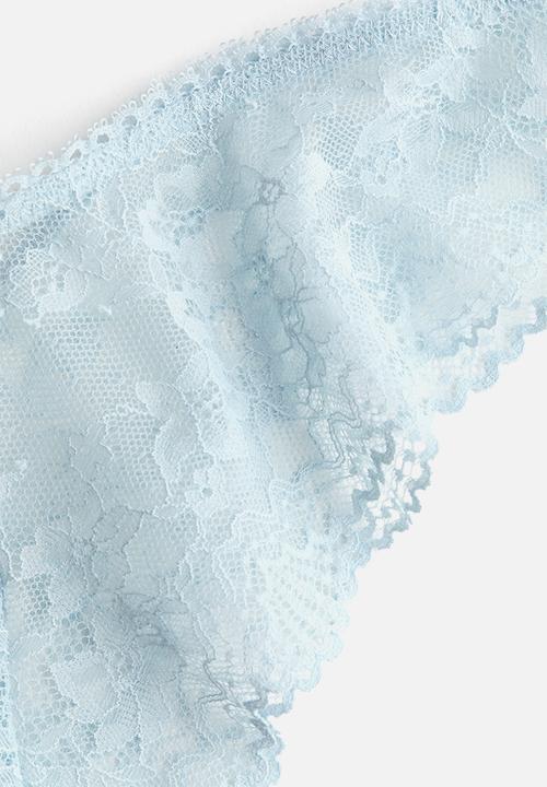 H&M - 2-pack lace brazilian briefs - light turquoise