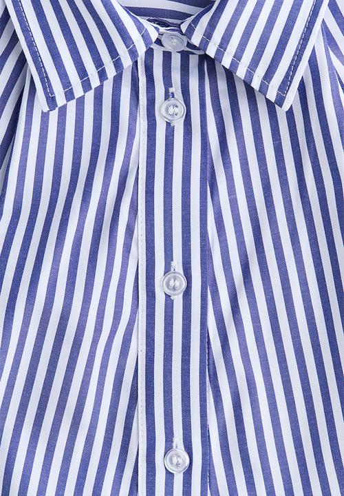 H&M - Loose-fit shirt - blue/white striped
