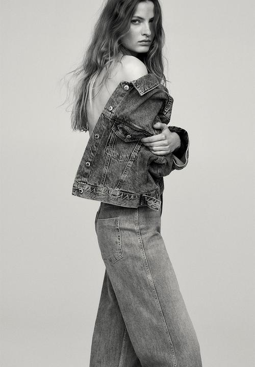H&M - Wide high jeans - light denim blue