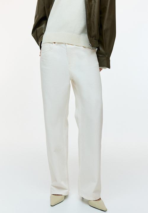 H&M - Wide regular jeans - white