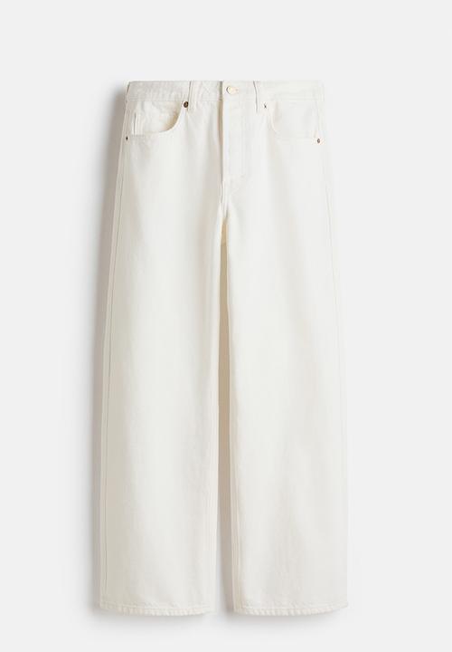 H&M - Wide regular jeans - white