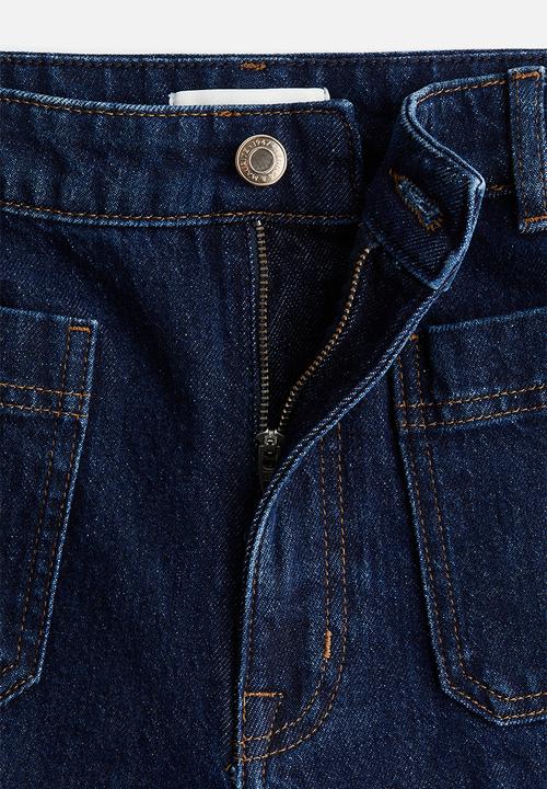 H&M - Wide high jeans - navy denim blue