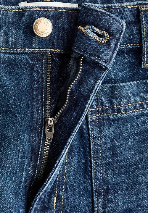 H&M - Wide high jeans - dark denim blue
