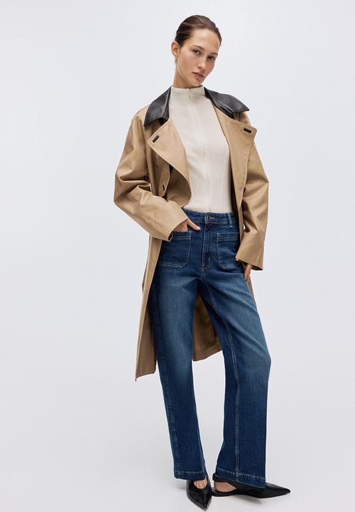 H&M - Wide high jeans - dark denim blue