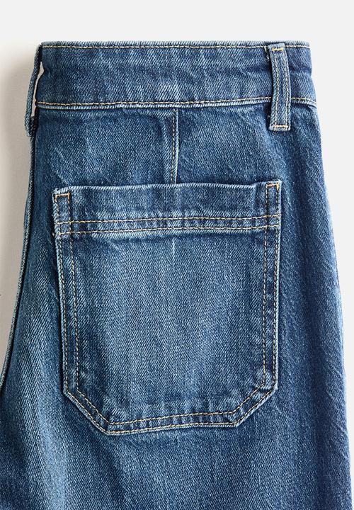 H&M - Wide high jeans - dark denim blue