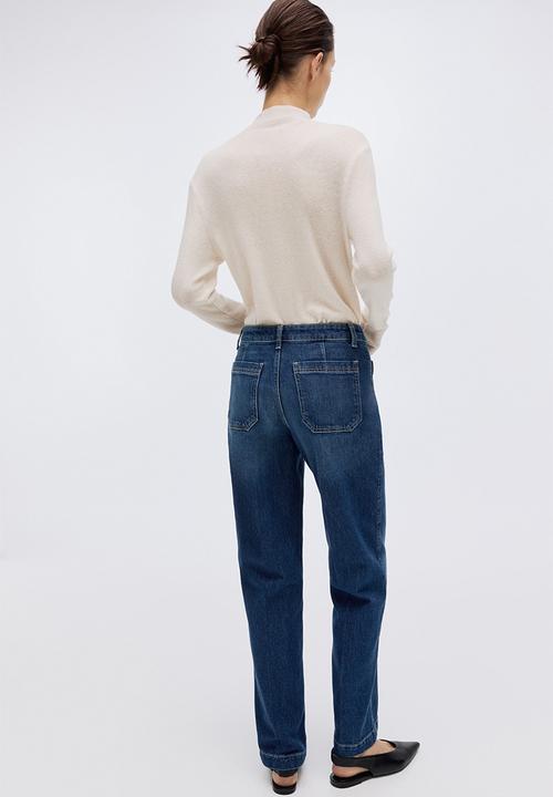 H&M - Wide high jeans - dark denim blue